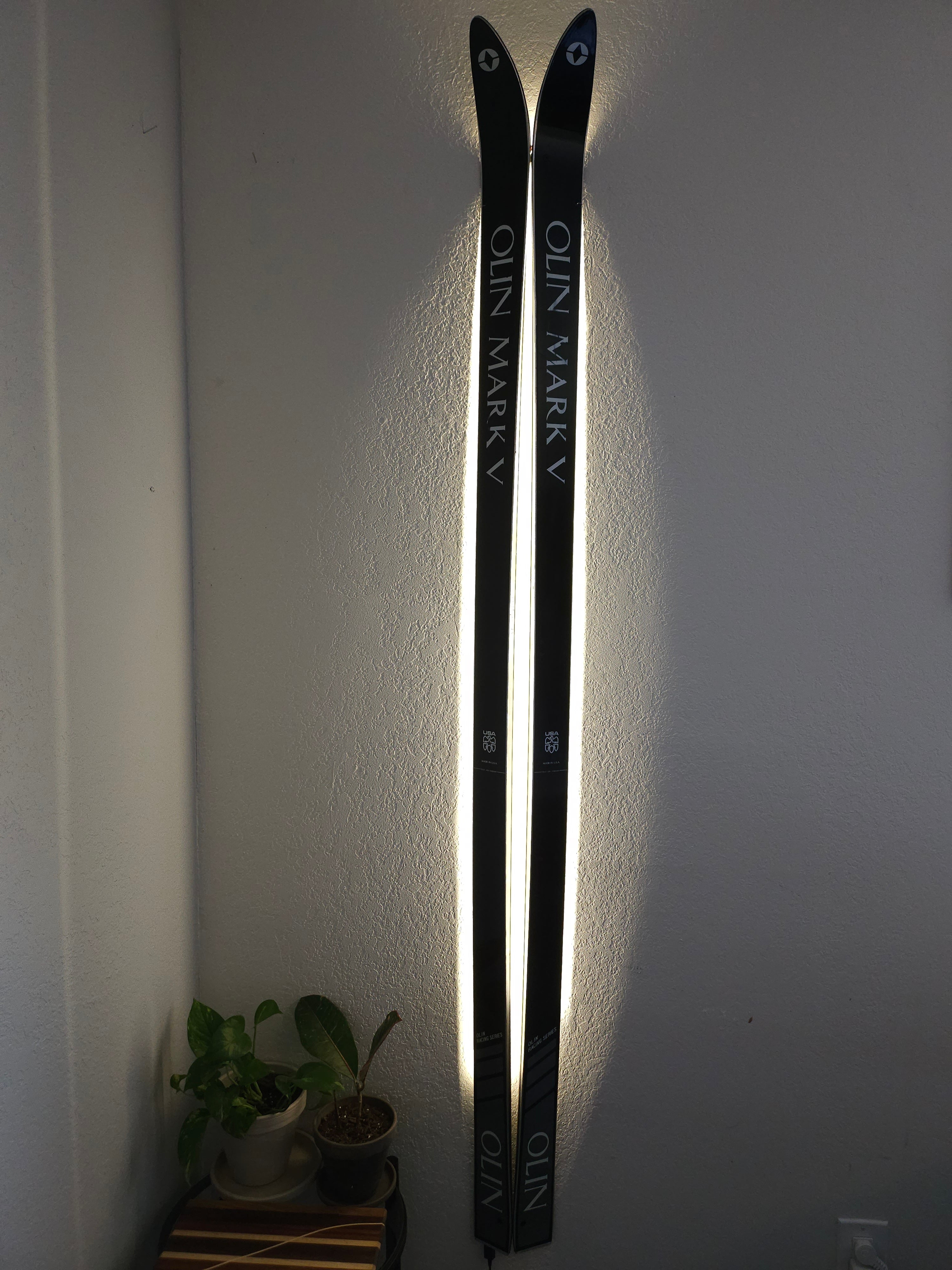 Vintage Olin Skis Wall Sconce